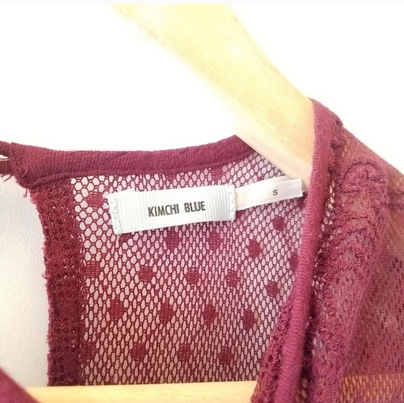 Anthropologie KIMCHE BLUE Trapeze swing out Burgundy dress size SMALL - Picture 8 of 10